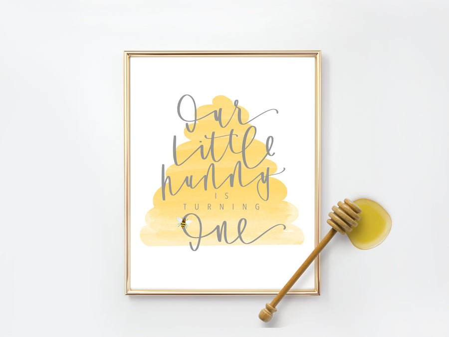 BEE | Our Hunny is turning ONE | BIRTHDAY party | First birthday | Honey Bee Party | 1ST Bday | Instant Download | kids birthday | Digital