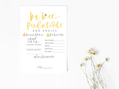 BEE | Baby PREDICTIONS & CELEBRITY baby Names | Baby Shower Game | Honey Bee Baby shower| 2 Pack | Instant Download | Baby bee Sprinkle