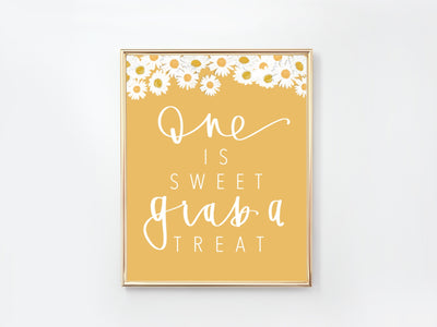 DAISY | TREAT Sign | First Birthday | First Beeday | One is sweet |  Digital Download |Daisy Birthday Party | Flower First birthday |Daisies