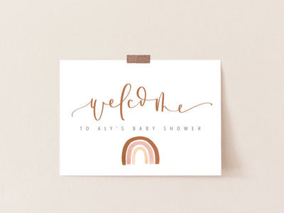 RAINBOW WELCOME Sign | Rainbow baby | Baby shower rainbow Sign | Birthday | Rainbow Baby Shower | Somewhere over the rainbow | welcome sign