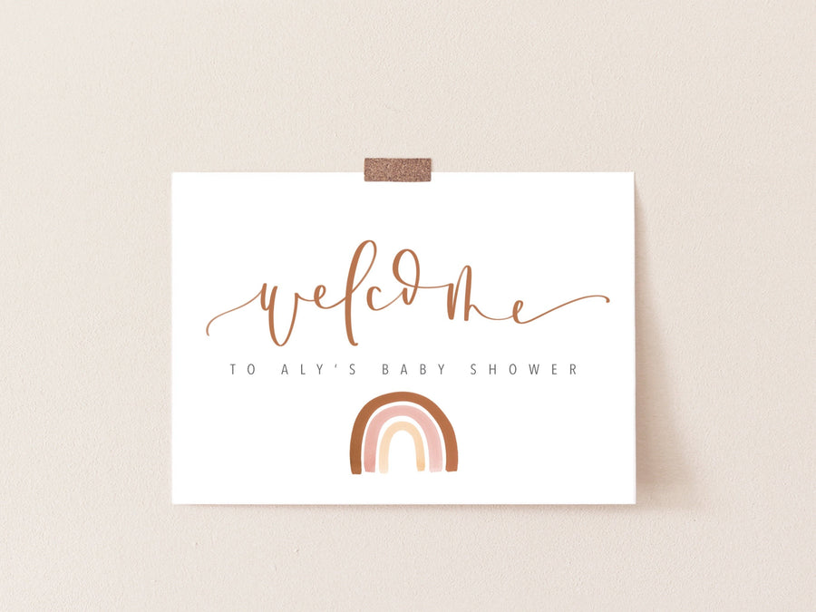 RAINBOW WELCOME Sign | Rainbow baby | Baby shower rainbow Sign | Birthday | Rainbow Baby Shower | Somewhere over the rainbow | welcome sign