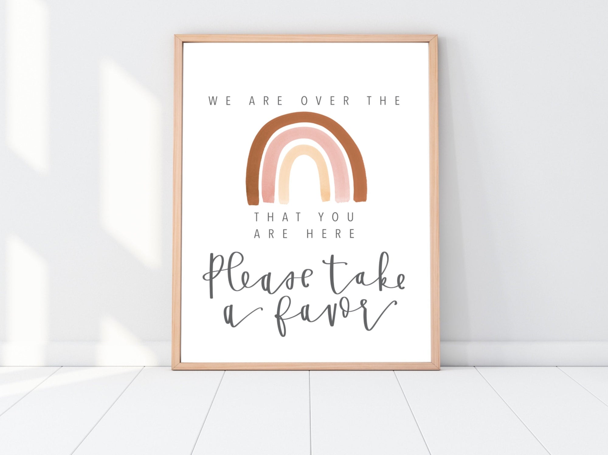 RAINBOW Party FAVORS SIGN | Favors sign | Modern Shower Sign | Rainbow Baby | Birthday Party Favors | Download | Baby Shower | Party Sign