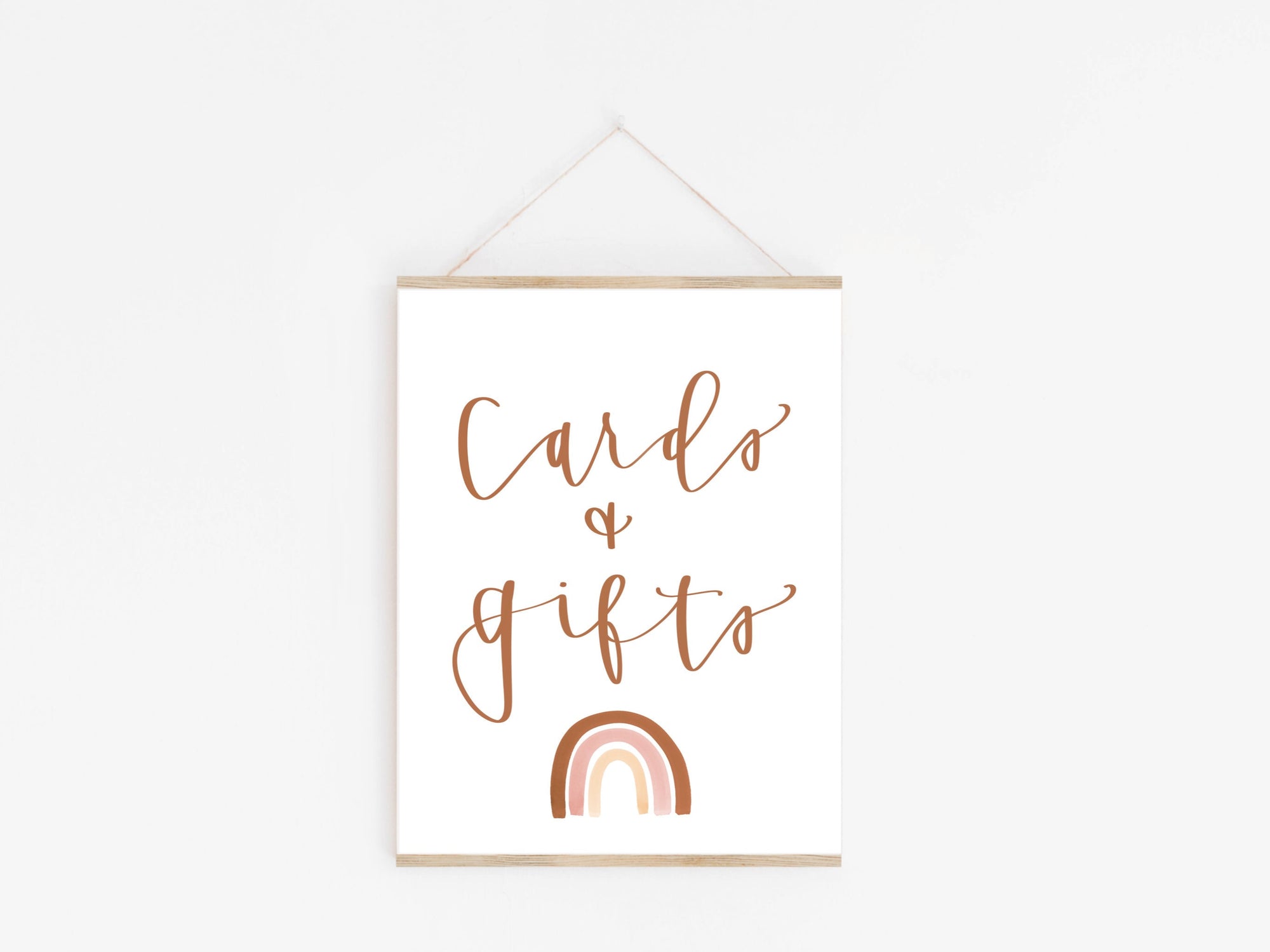 RAINBOW | CARDS & GIFTS Sign | Modern Party Sign | Baby shower | Wedding Sign | Birthday Party | Anniversary Party | Bridal Shower |Sprinkle