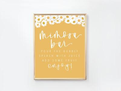 DAISY | MIMOSA Sign | Baby shower | First Beeday | Bridal Shower | Sprinkle | Digital Download | Daisy Birthday Party| Flower party |Daisies